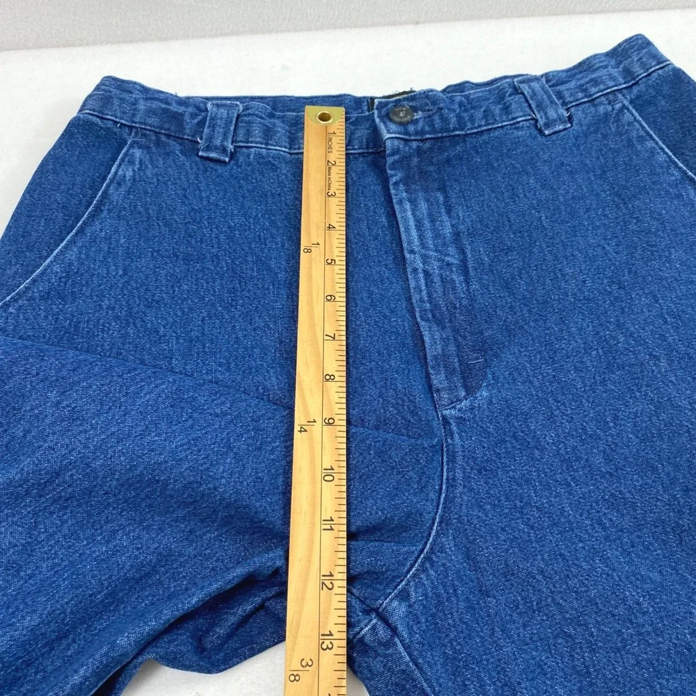 Vtg Lee Tapered Leg Jeans Women 14 M Wrinkle‎ Free High Rise Medium Wash Denim